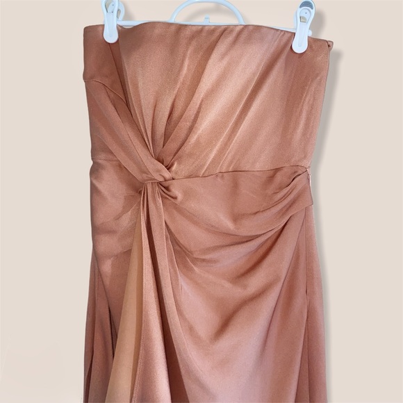 NWT A.L.C. Roya Strapless Knot-Front Midi Dress - Picture 10 of 12